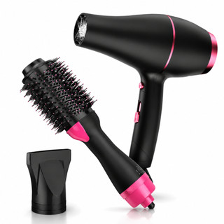 Kit Secador De Cabelo + Escova Secadora Modeladora E Alisadora  Elétrica Oval 110V