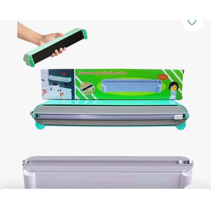 Cortador De Plástico Filme Suporte Ajustável Dispenser Filme Descartável Ventosa Selador Cozinha