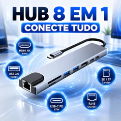 Adaptador Hub Tipo C 4em1/5em2/6em1/7 Em 1/ 8em1 HDMI Micro Sd Tf M1 4k Usb 3.0 Para computador todo tipo