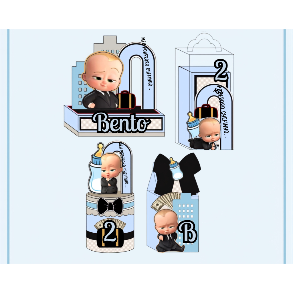 Artes da Ingrid l Caixinhas Personalizadas Luxo Poderoso Chefinho l lembrancinhas, aniversário