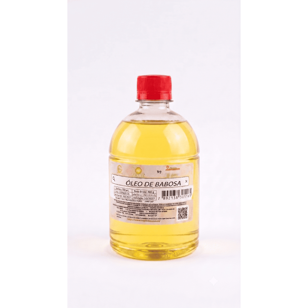 Óleo De Babosa Aloe Vera 500ml Maciez E Brilho 100% Vegetal