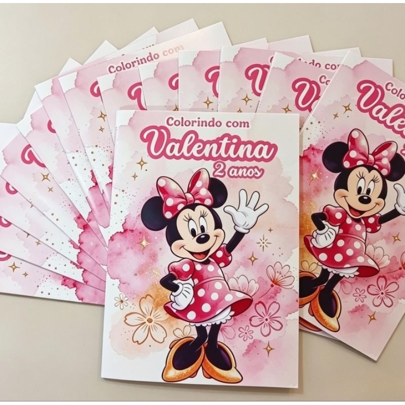 Livrinho de Colorir Personalizado Minnie | Revista de Atividades Infantil | Lembrancinha Aniversário