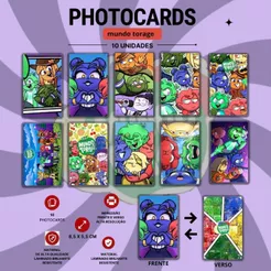 Photocard MUNDO TORAGE VINIL– 10 UN Frente e Verso