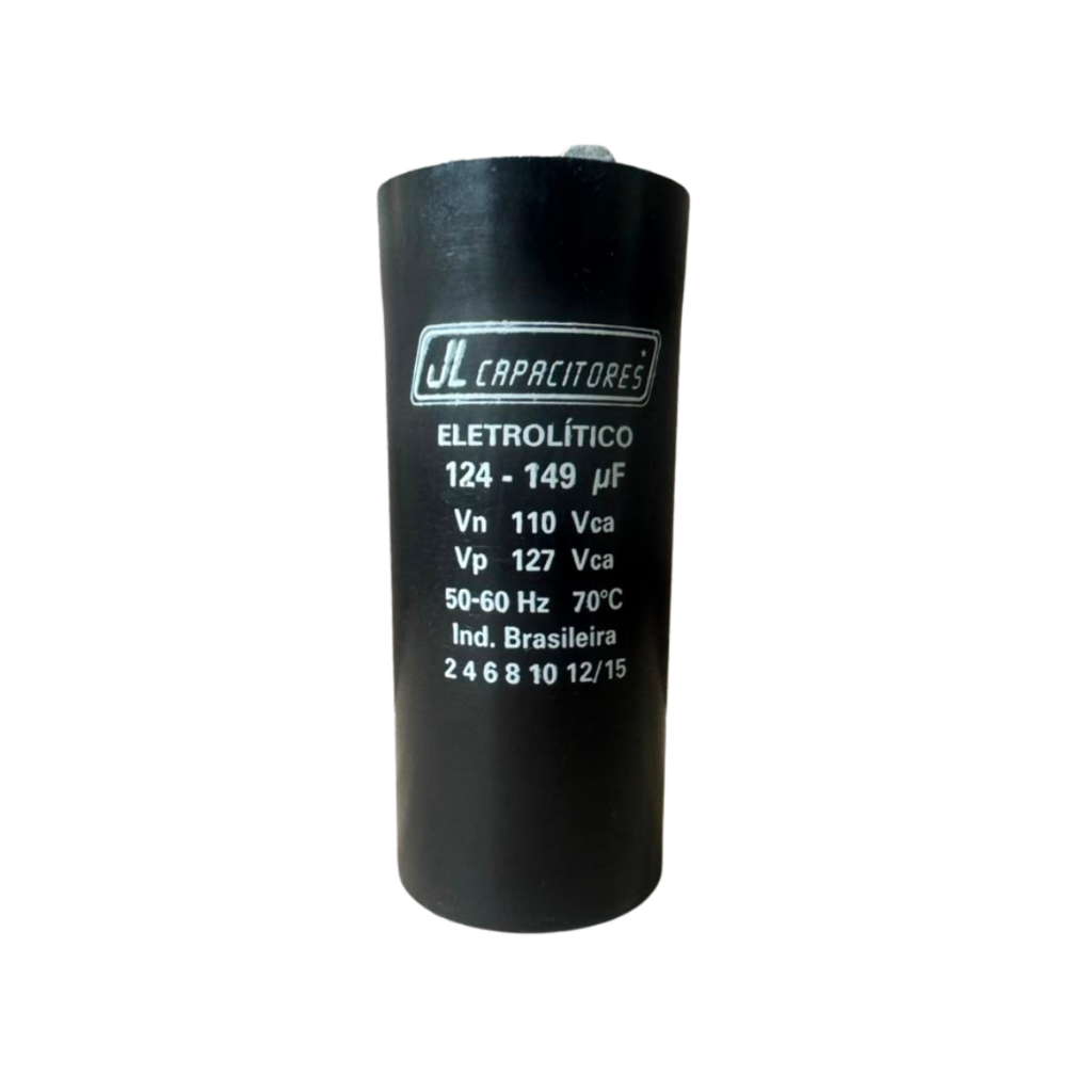 Capacitor Eletrolitico 124-149uF 110V/127V Condensador Motores Bombas D'Água Eletrodomésticos