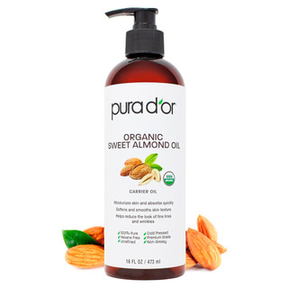 Pura D'or, Óleo de Amêndoa Doce Orgânica, 473 ml
