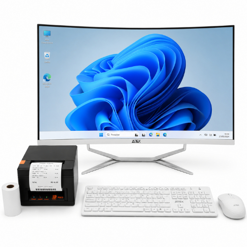 Kit PDV Computador All In One 27" Curvo i5 16GB SSD 512GB WiFi Teclado Mouse e I