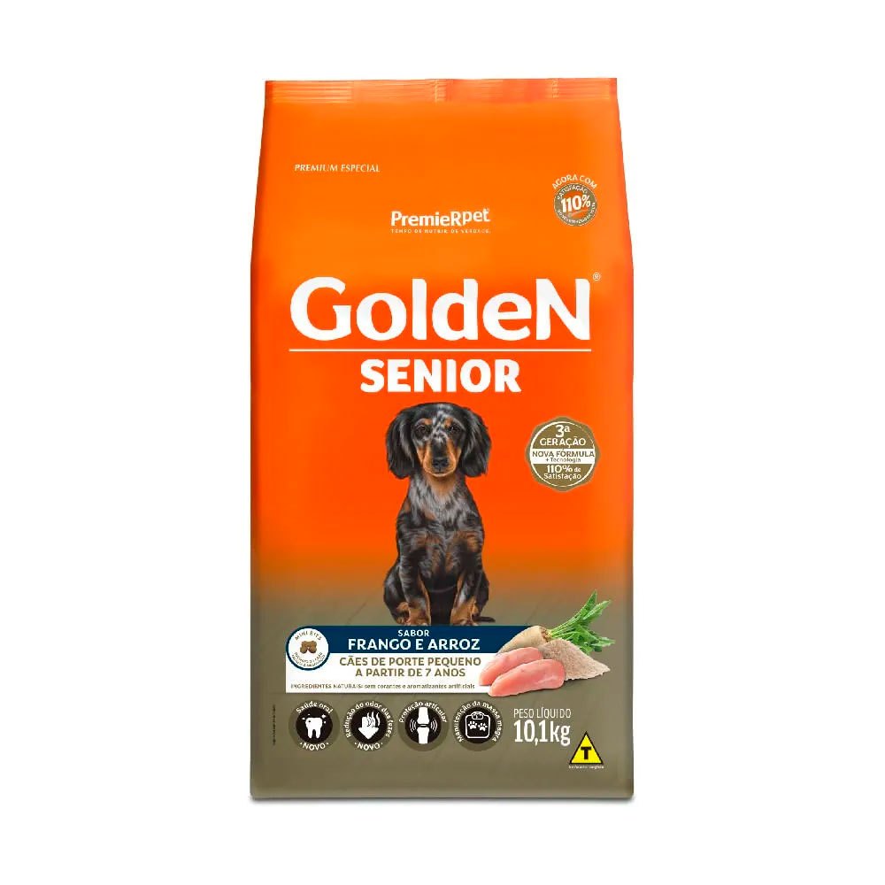 Ração Golden Mini Bits Senior Cães Adultos Pequenos Frango e Arroz 10Kg · foto 2