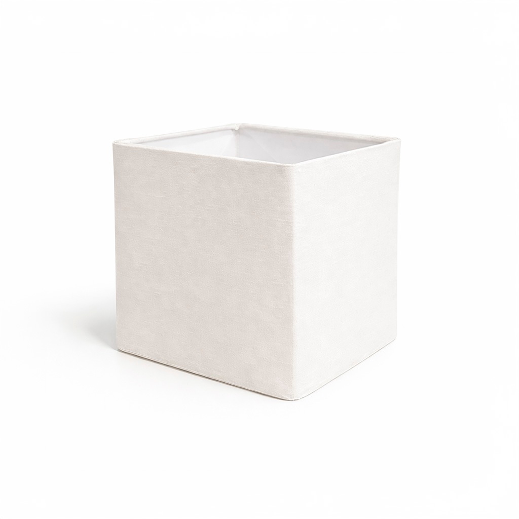 Cúpula Abajur luminaria 17x17x16cm quadrada Tecido Algodão soquete nacional Ref 47