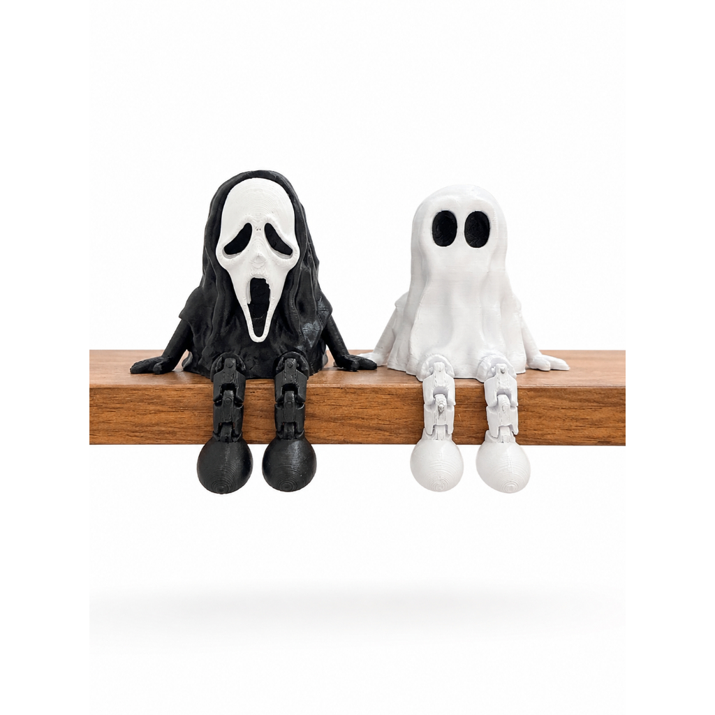 Fantasminha e Ghostface Decoração Setup Gamer Quarto Geek PC Gamer