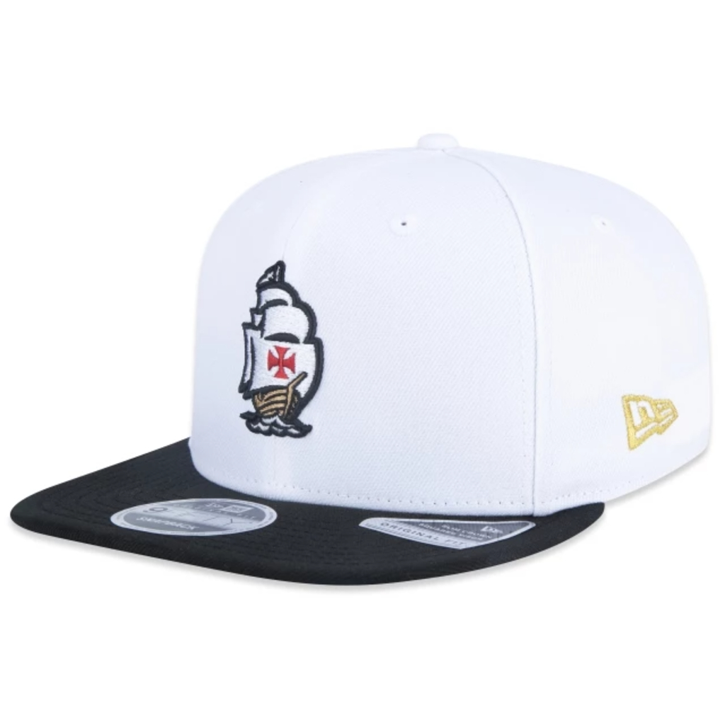 BONÉ NEW ERA 9FIFTY ORIGINAL FIT VASCO DA GAMA BRANCO — ABA RETA | AJUSTÁVEL | O