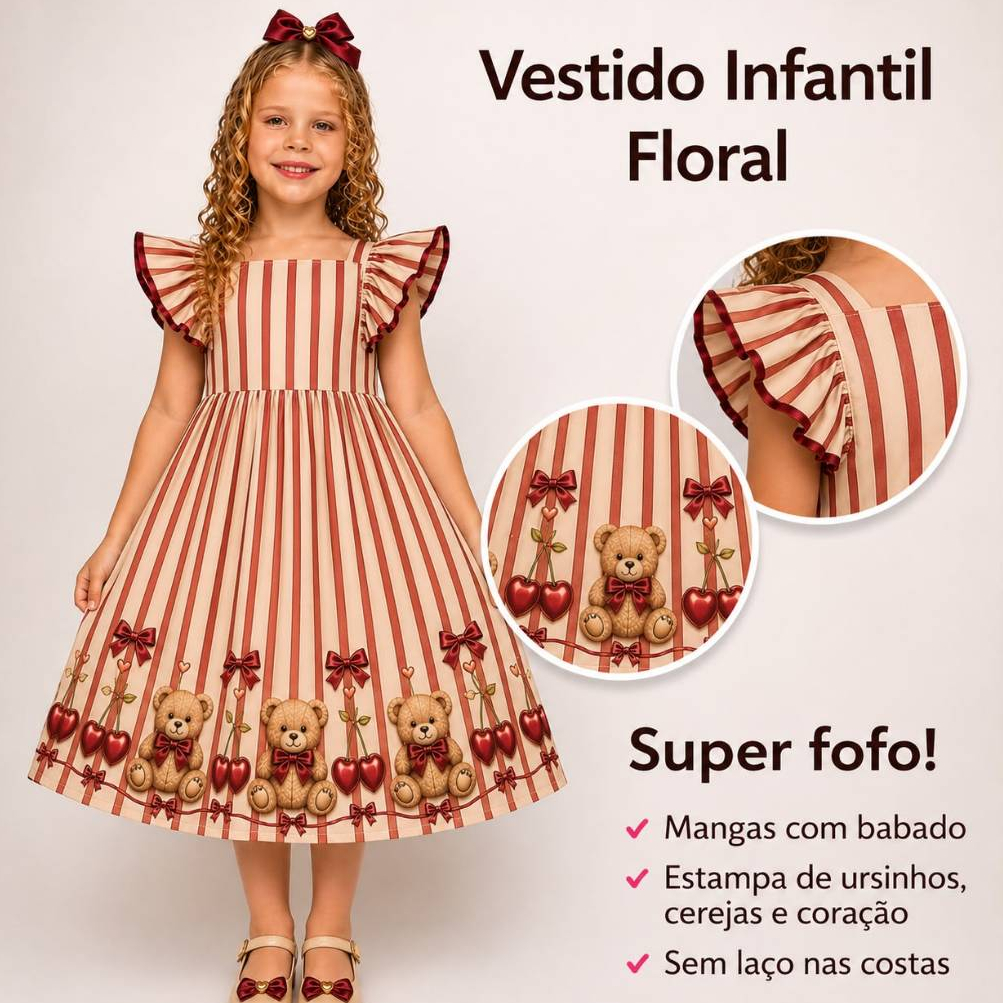 Vestido Infantil Menina Xadrez Luxo Para Festas Juninas Quadrilhas Disponível Em 2 Cores