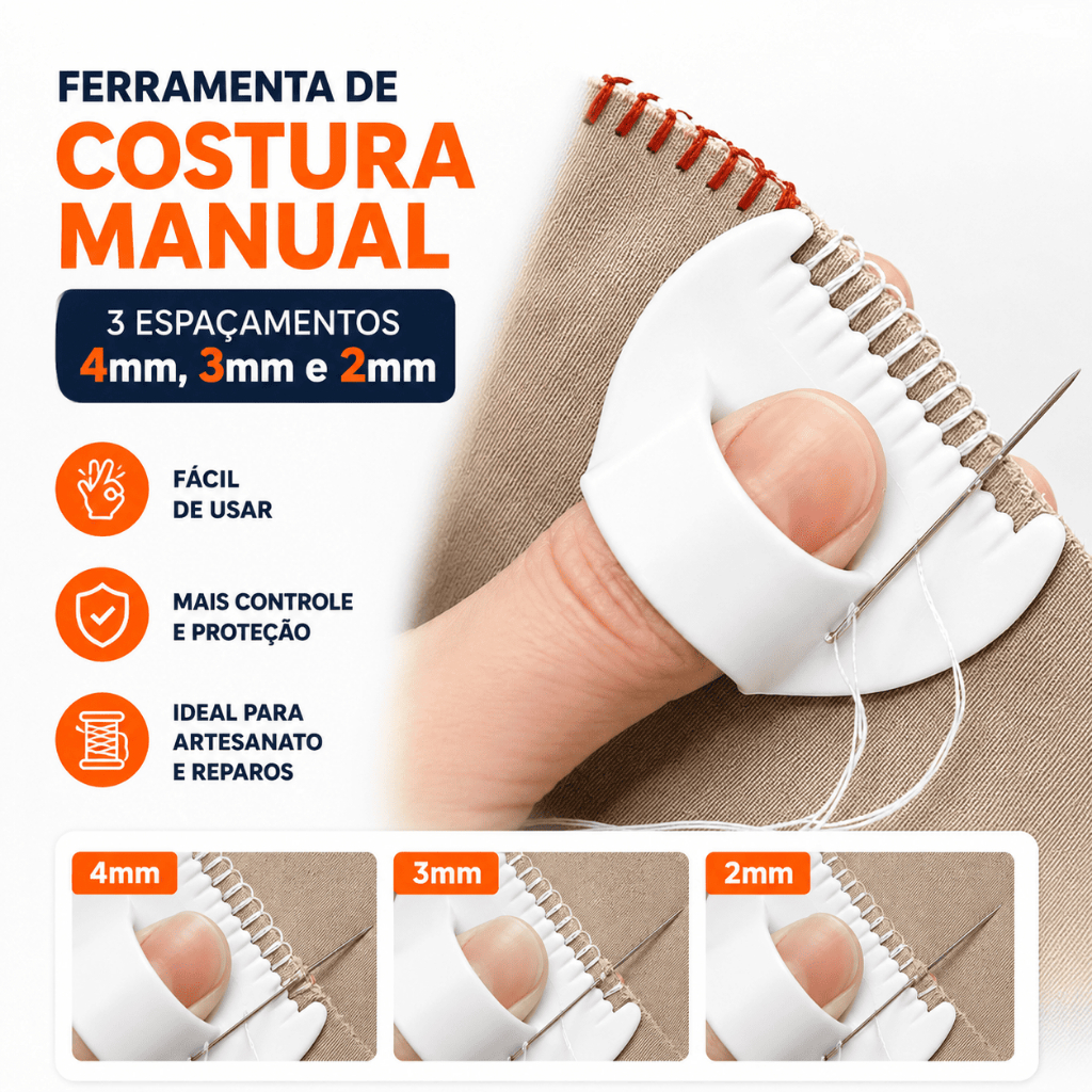 Ferramenta De Costura Manual Com Espaçamento De 4, 3 e 2mm Ponto Para Artesanato DIY Guia Fácil Iniciantes