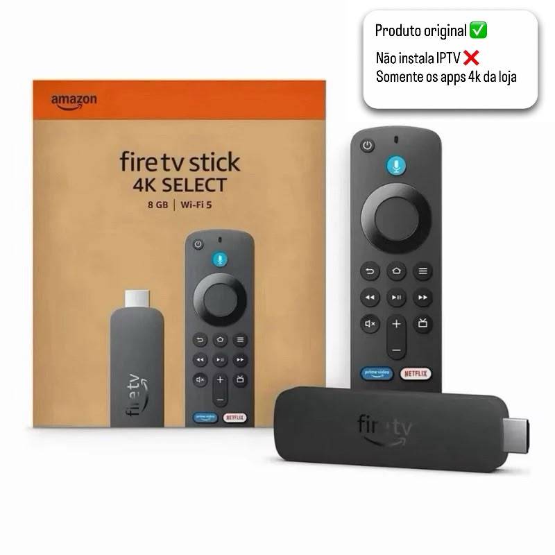 Amazon Fire Tv Stick 4k Select 8gb com Alexa e Controle (2025) Por Voz
