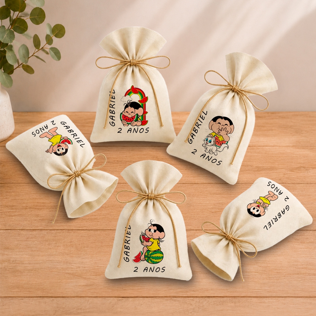 Kit 20 Saquinhos Lembrancinha Personalizada Festa Infantil Aniversário Magali Sortidos 11x17