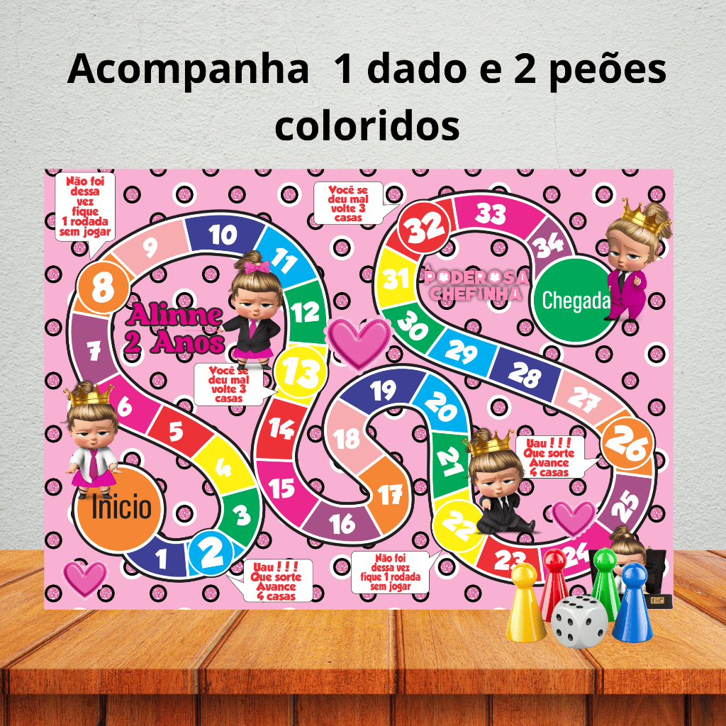 Kit Jogo de tabuleiro para lembrancinha de aniversario / kit festa / personalizados - A PODEROSA CHEFINHA