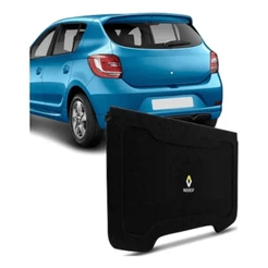 Tampão Bagagito Porta Malas Renault Sandero 2015 a 2024 Carpete Preto R-Acoustic