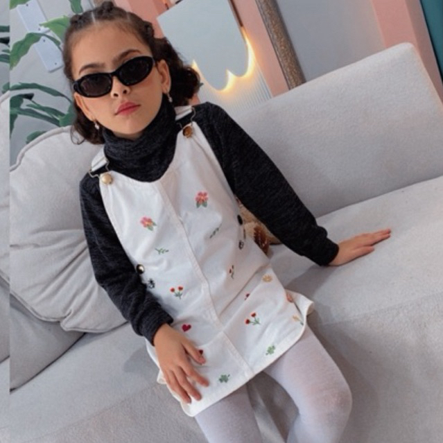 Salopete infantil, jardineira jeans infantil -bordada infantil -roupa infantil