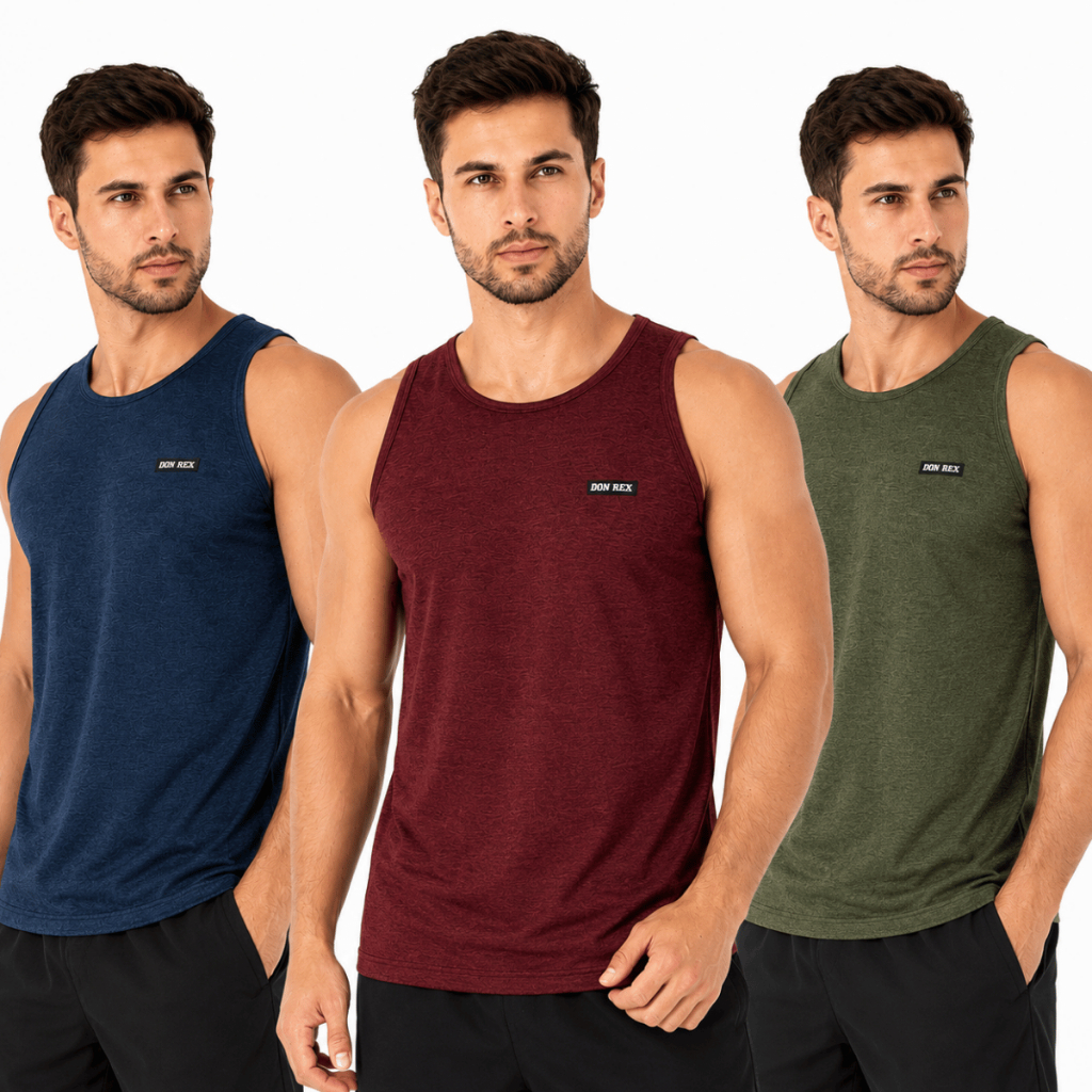 Kit 3 Camisas Masculinas Regata Academia Camiseta Masculina Treino Dry Fit Malha Fria Premium