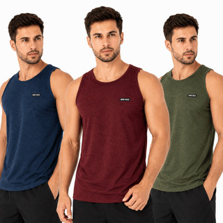 Kit 3 Camisas Masculinas Regata Academia Camiseta Masculina Treino Dry Fit Malha Fria Premium
