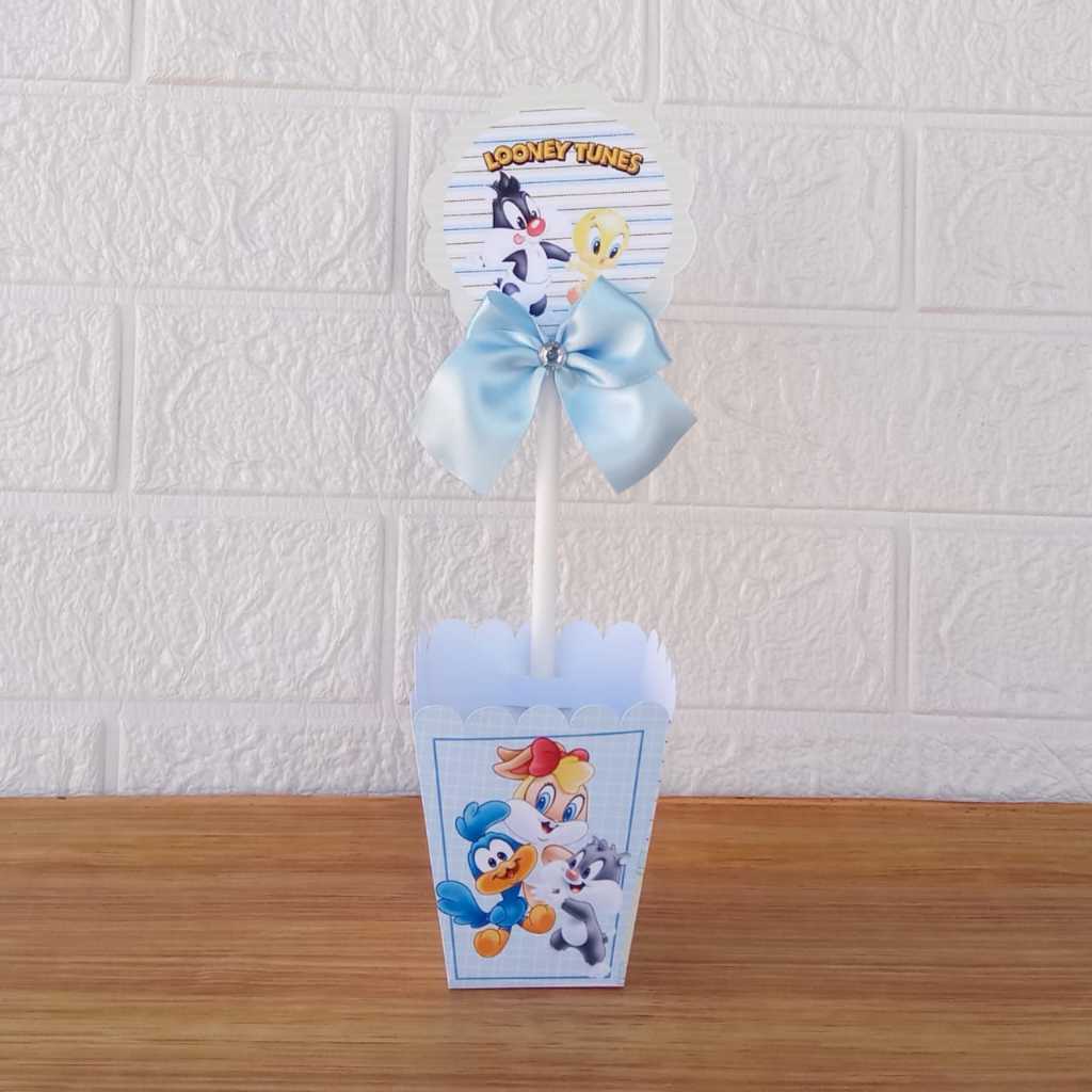Centro de Mesa Personalizada - Cachepô - Semi-Montadas - Lembrancinha para Festas - Looney Tune Baby