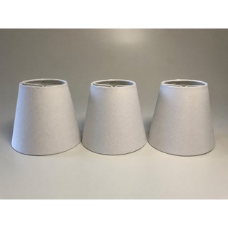 Cúpula para Lustre Pequena 8x14cm – Algodão Cru | Modelo Cônico com Grampo – Valentina Luz