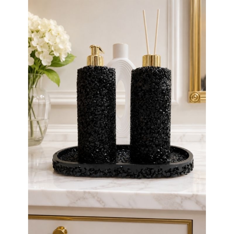 kit lavabo de predas naturais, para deixar seu banheiro com cara de rica