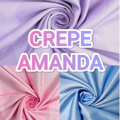 3 METROS TECIDO CREPE AMANDA (3M X 1,50M)