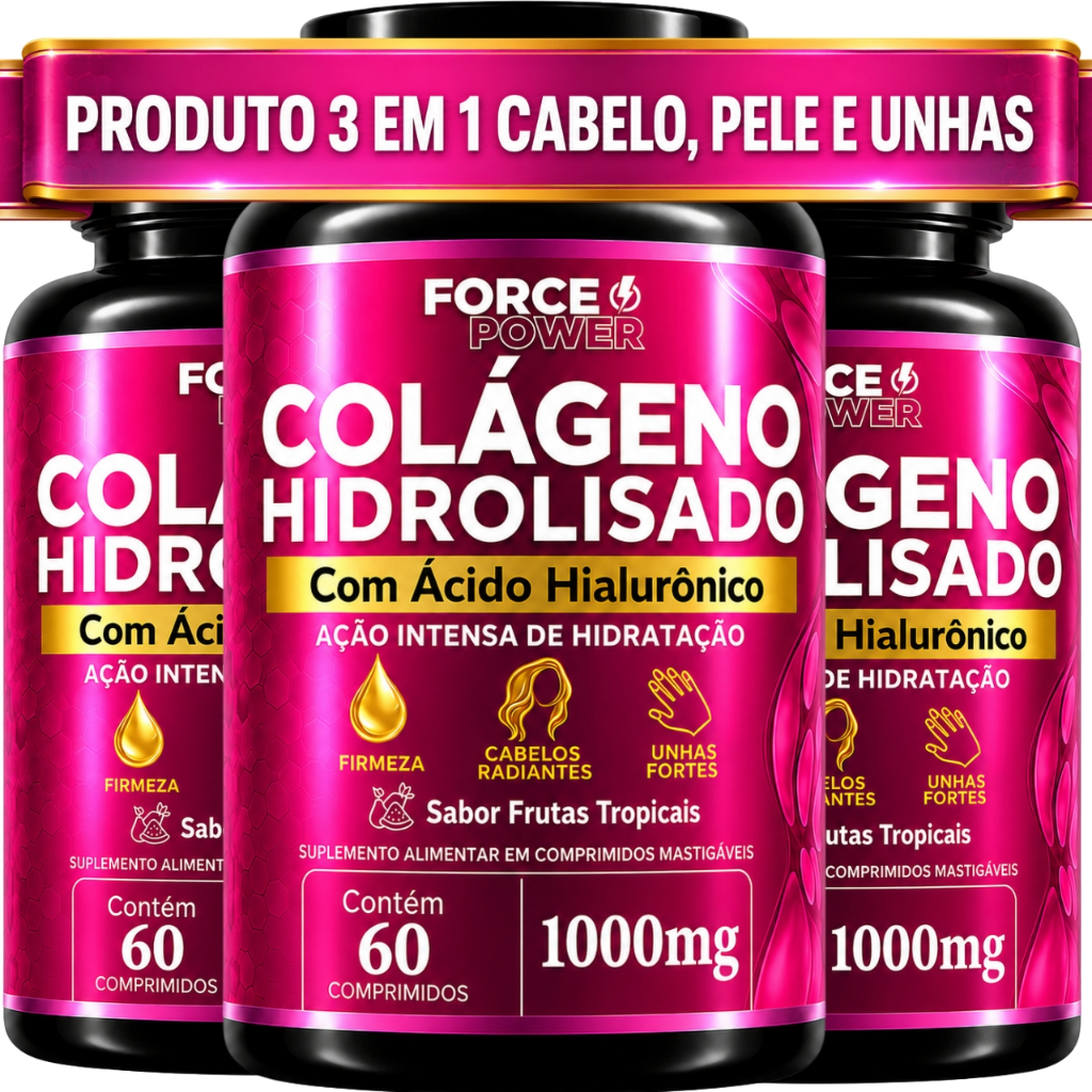 Colágeno Hidrolisado com Ácido Hialurônico 1000mg