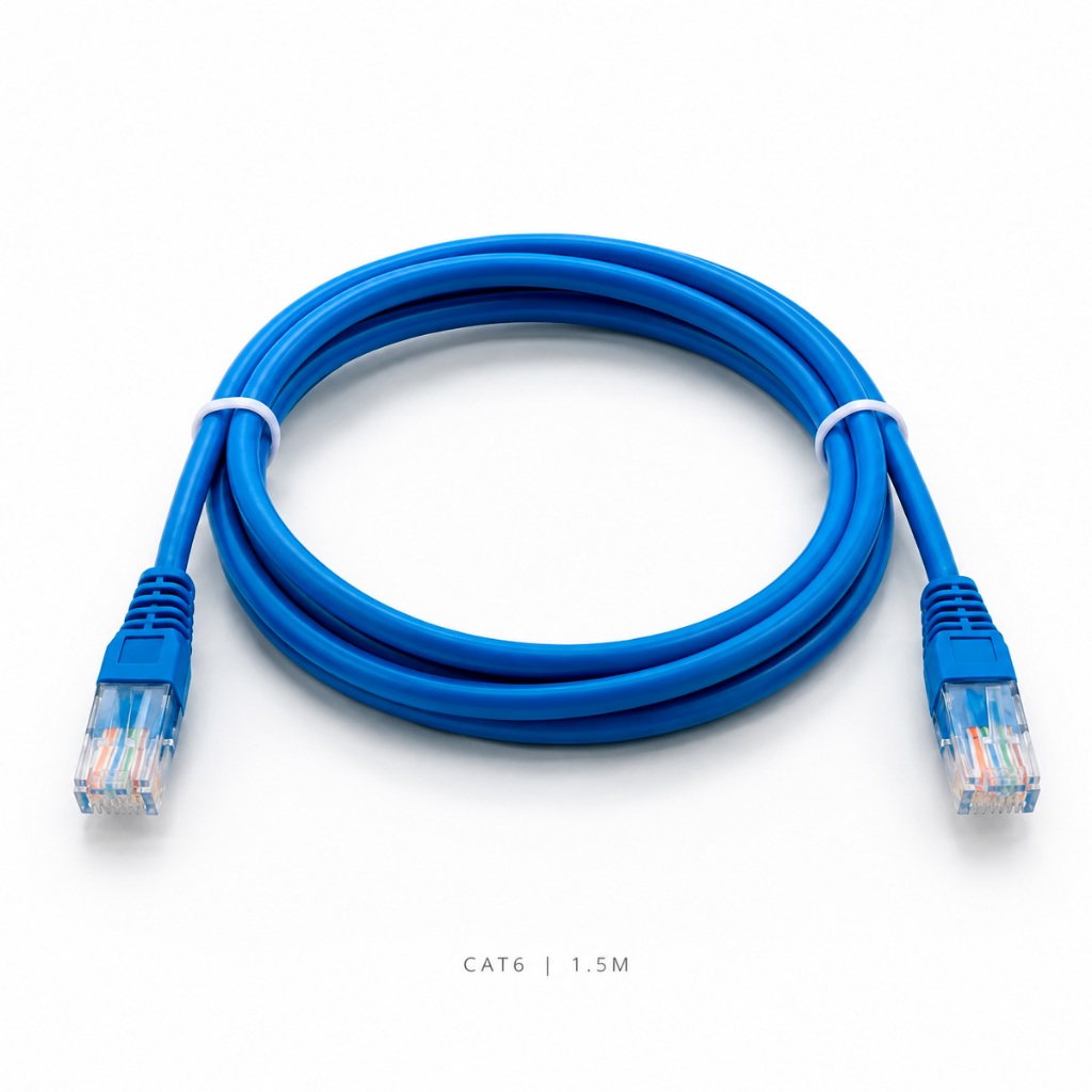Cabo Rede Cat6 Internet Patch Cord Rj45 Cat6 Azul 1.5 Metro