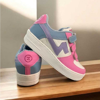 Tênis Infantil Feminino Menina Casual Bege Dourado Confortável Escolar Blogueirinha