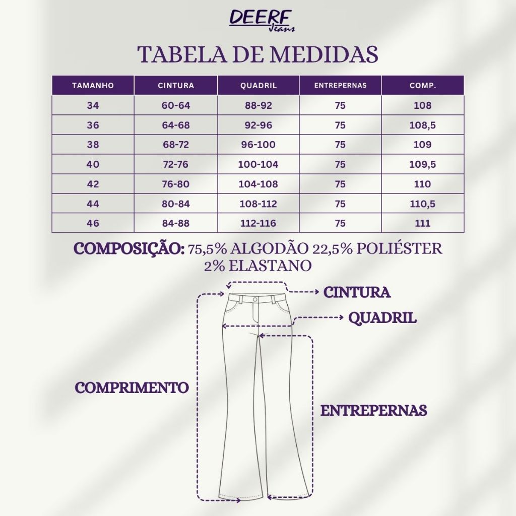 Detalhes do Calça Flare Jeans Feminina Cintura Alta 4 Bolsos Boca Larga com Elastano Premium