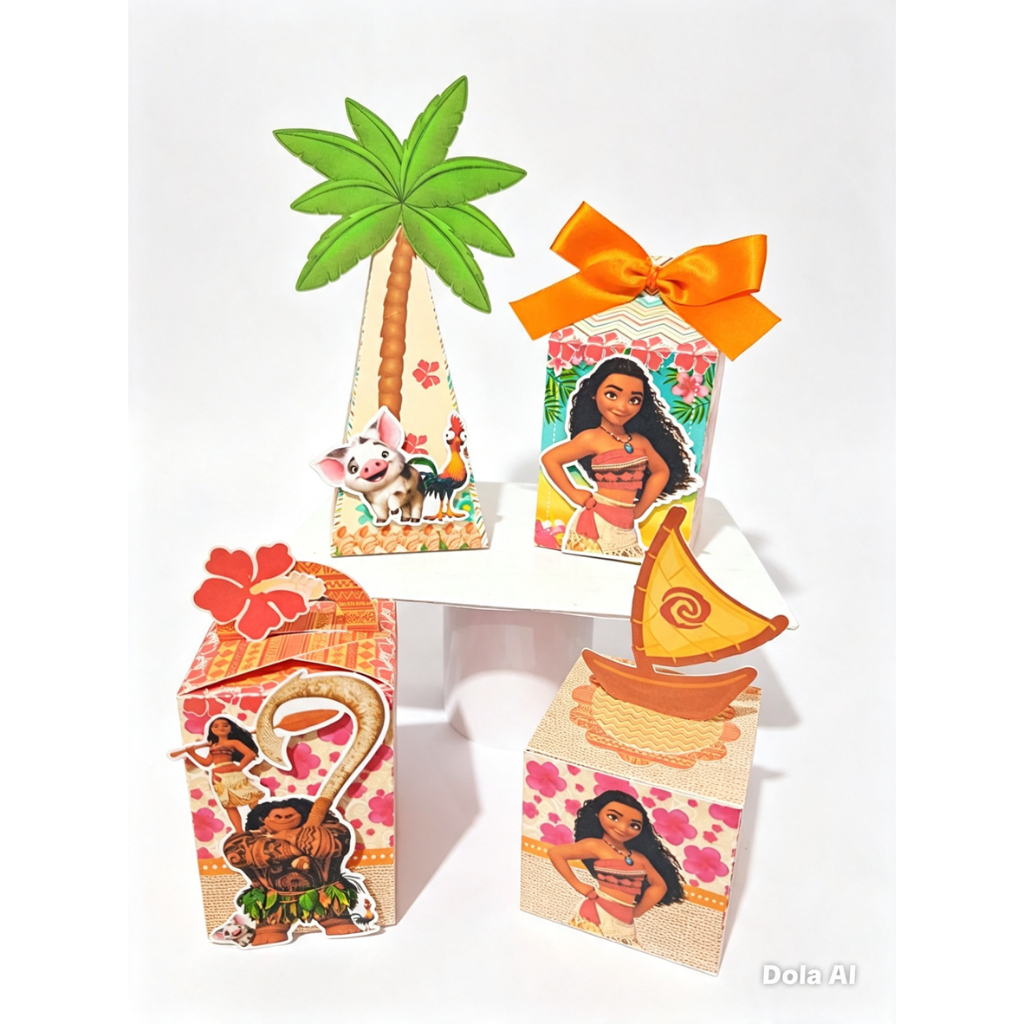 Kit Festa Moana Pegue e Monte | Lembrancinhas personalizadas | Nome e Idade Personalizados