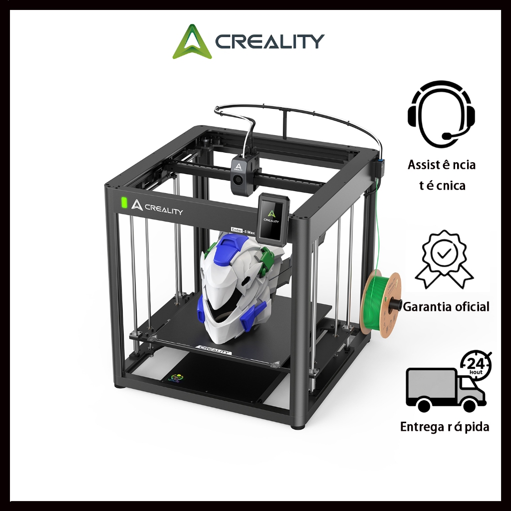 Creality Ender 5 Max impressora 3d profissional Grande Volume 40x40x40cm Alta Velocidade de 700 mm/s