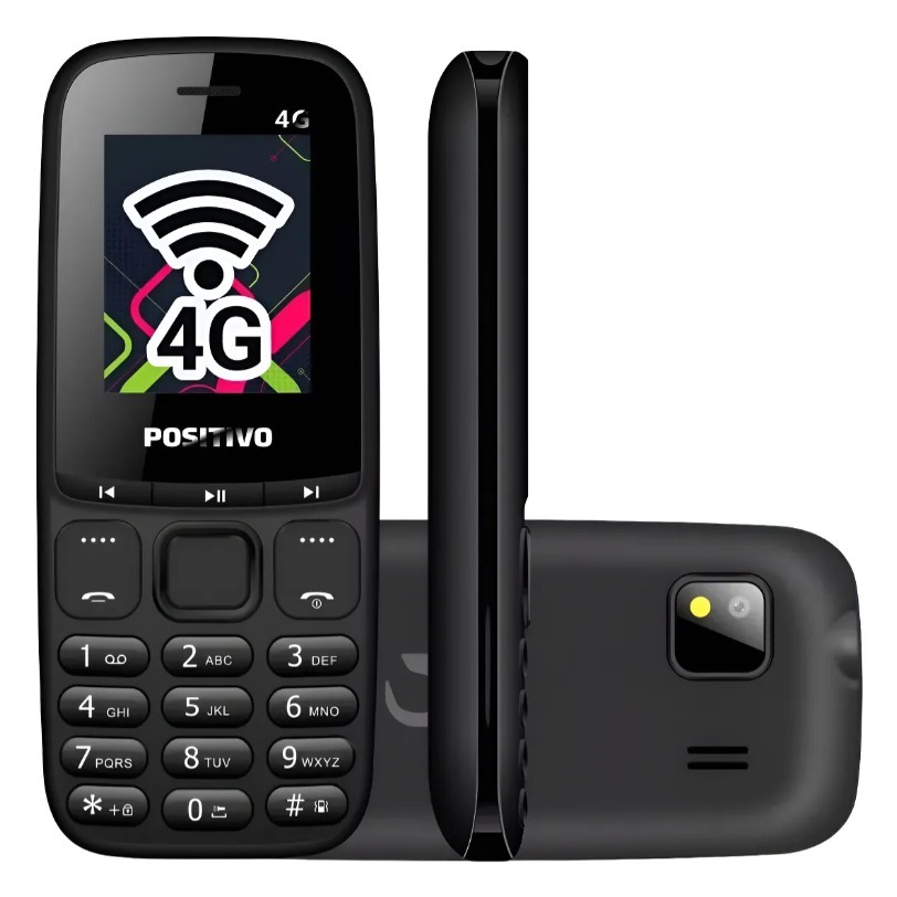 Celular Positivo P26 4G Tela 1,8", Câmera traseira, 48MB RAM 128MB, Bluetooth