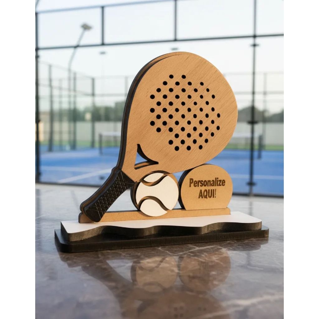 Troféu De Padel Em Mdf Com Personalização Grátis 1647