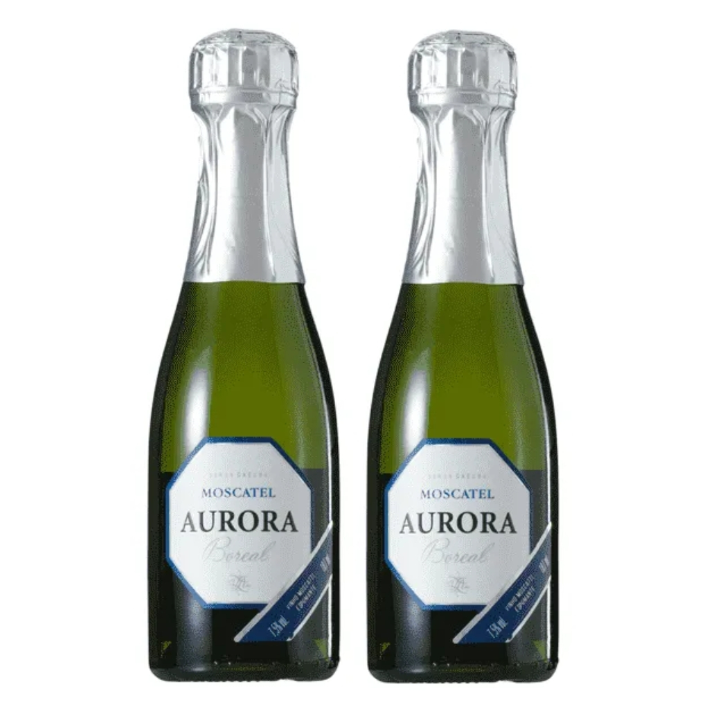 ESPUMANTE NAC AURORA MOSCATEL BCO 187ML KIT 2 UNIDADES