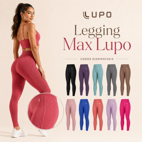 Calça Legging Max Lupo Academia Sem Transparência Original Treino Fitness