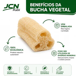 Kit 05 Esponja Bucha Vegetal Natural Banho Esfoliação Promoção Embalada