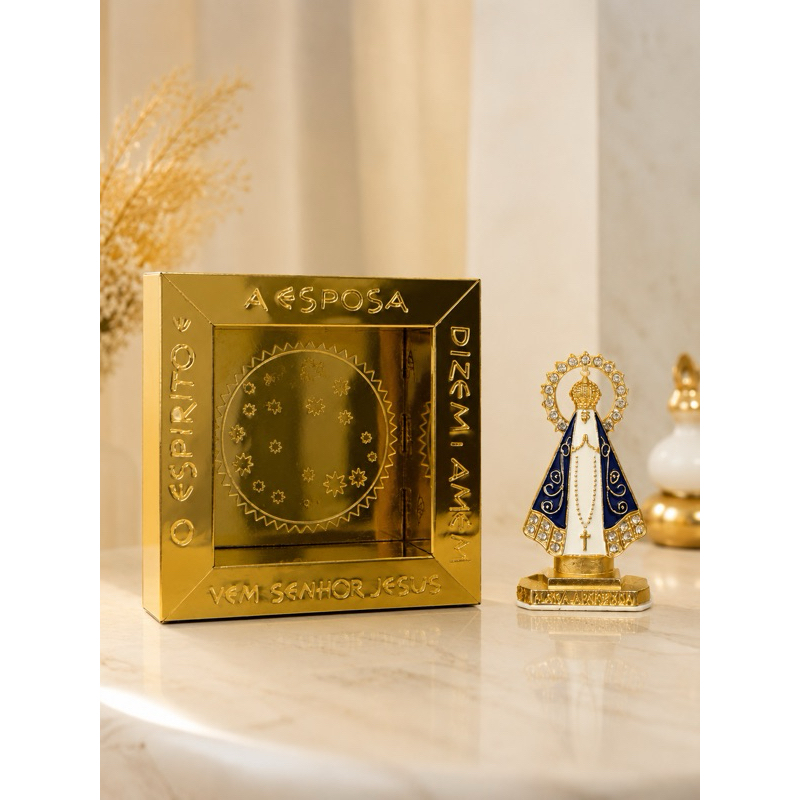 Kit Mini Nicho + Mini Imagem De Nossa Senhora Aparecida