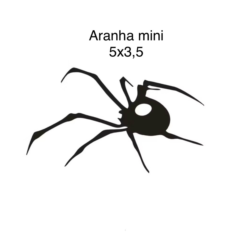 Adesivo Aranha mini para quadro de bike 5x3,5 Preto decorativo
