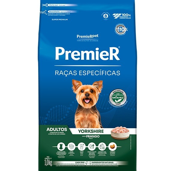Ração Premier Raças Especificas Caes Yorkshire Adulto 1 Kg
