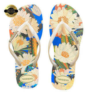 Chinelo Havaianas Feminino Original Slim Tropical Sol Praia Verão Floral Sandália Feninino Lançamento