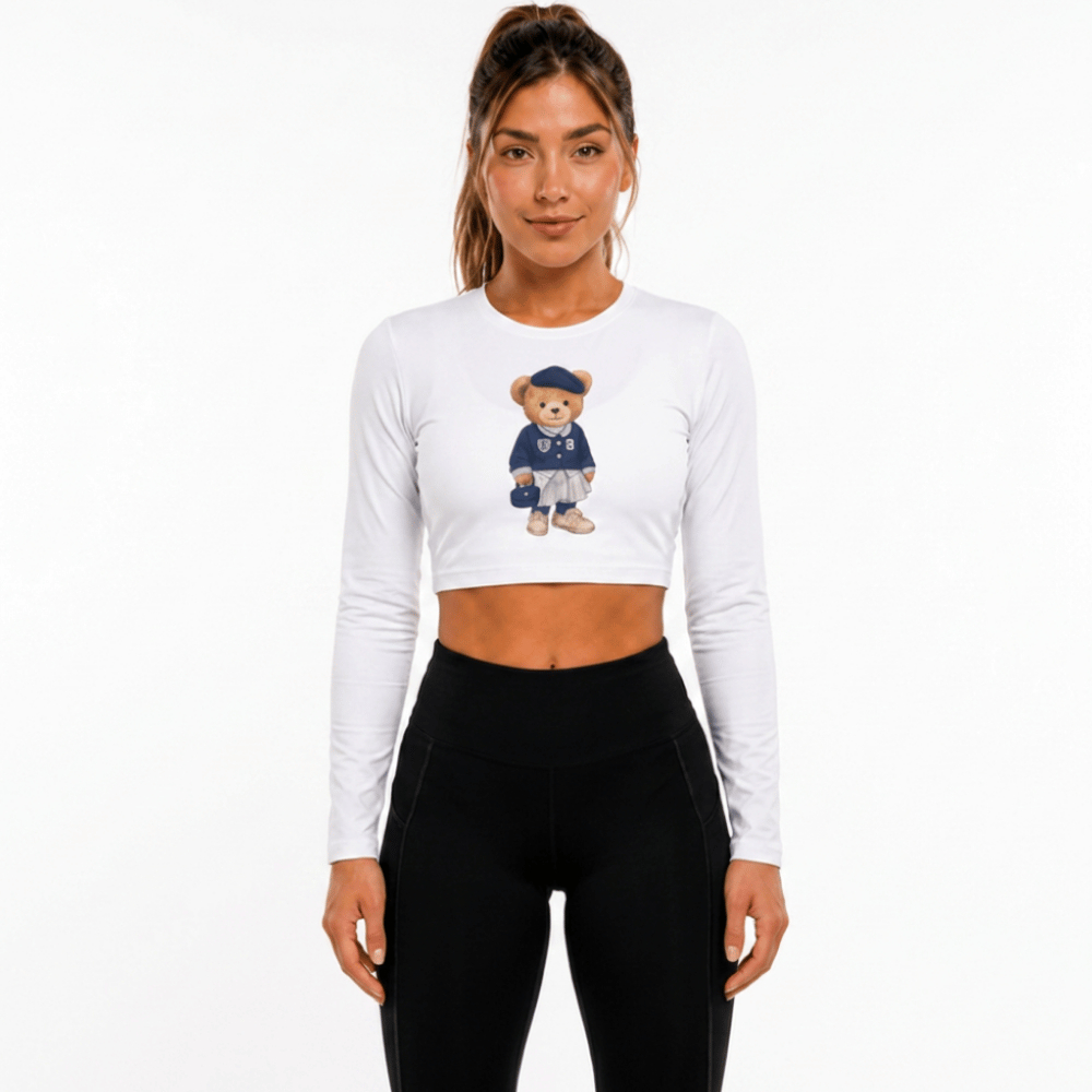 Cropped Feminino Manga Longa Fitness Academia Corrida Top Esportivo Elastano Yoga Confortável Caminhada  Leve Fit