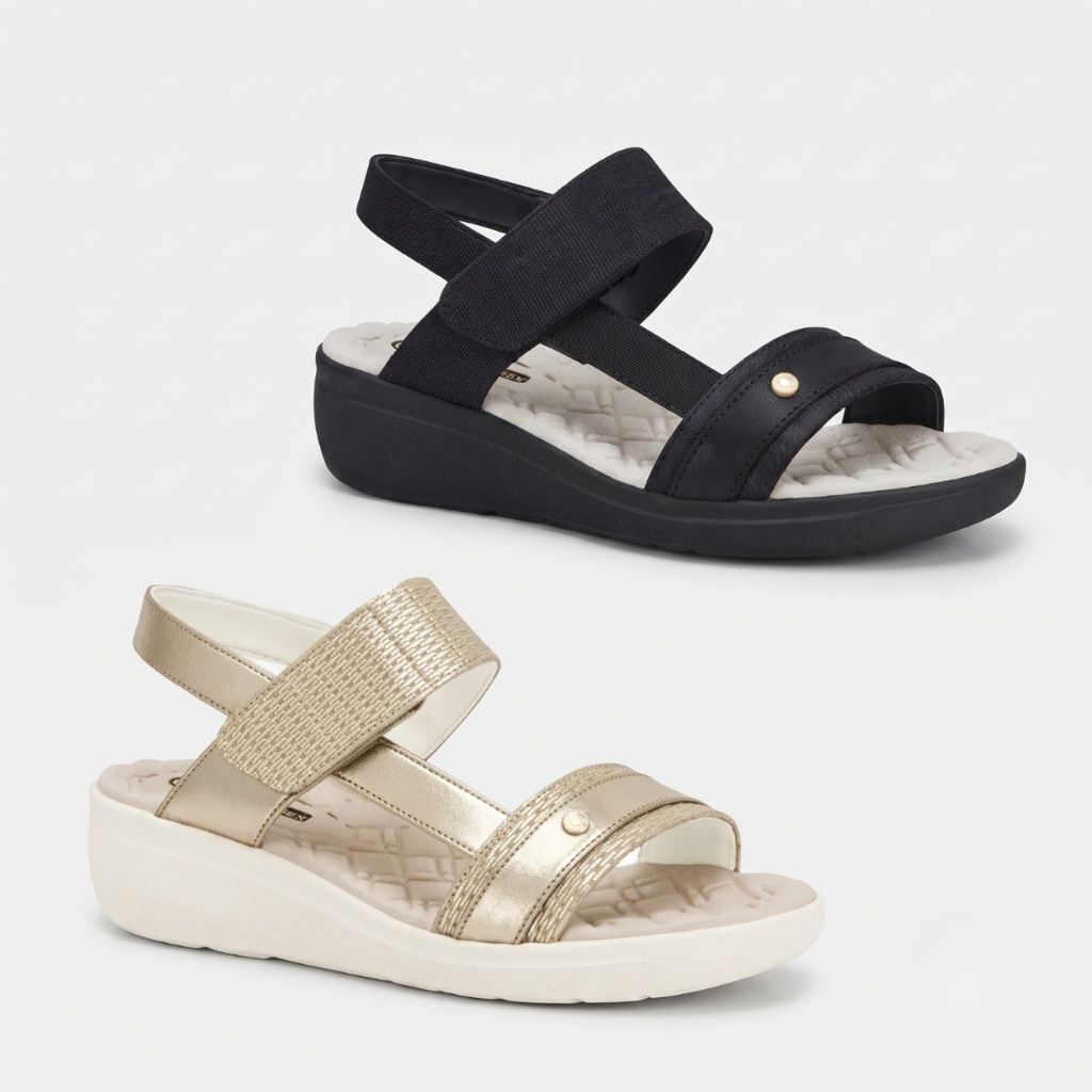 Sandália Feminina Anabela Comfortflex Soft Glam Conforto