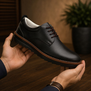 Sapato Social Masculino Oxford Casual Couro Sport Fino palmilha Confort Solado Antiderrapante