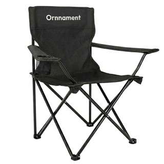 Cadeira Camping Dobrável Portátil Até 120kg ORNNAMENT Porta Copos Apoio de Braços Bag P/ Transporte