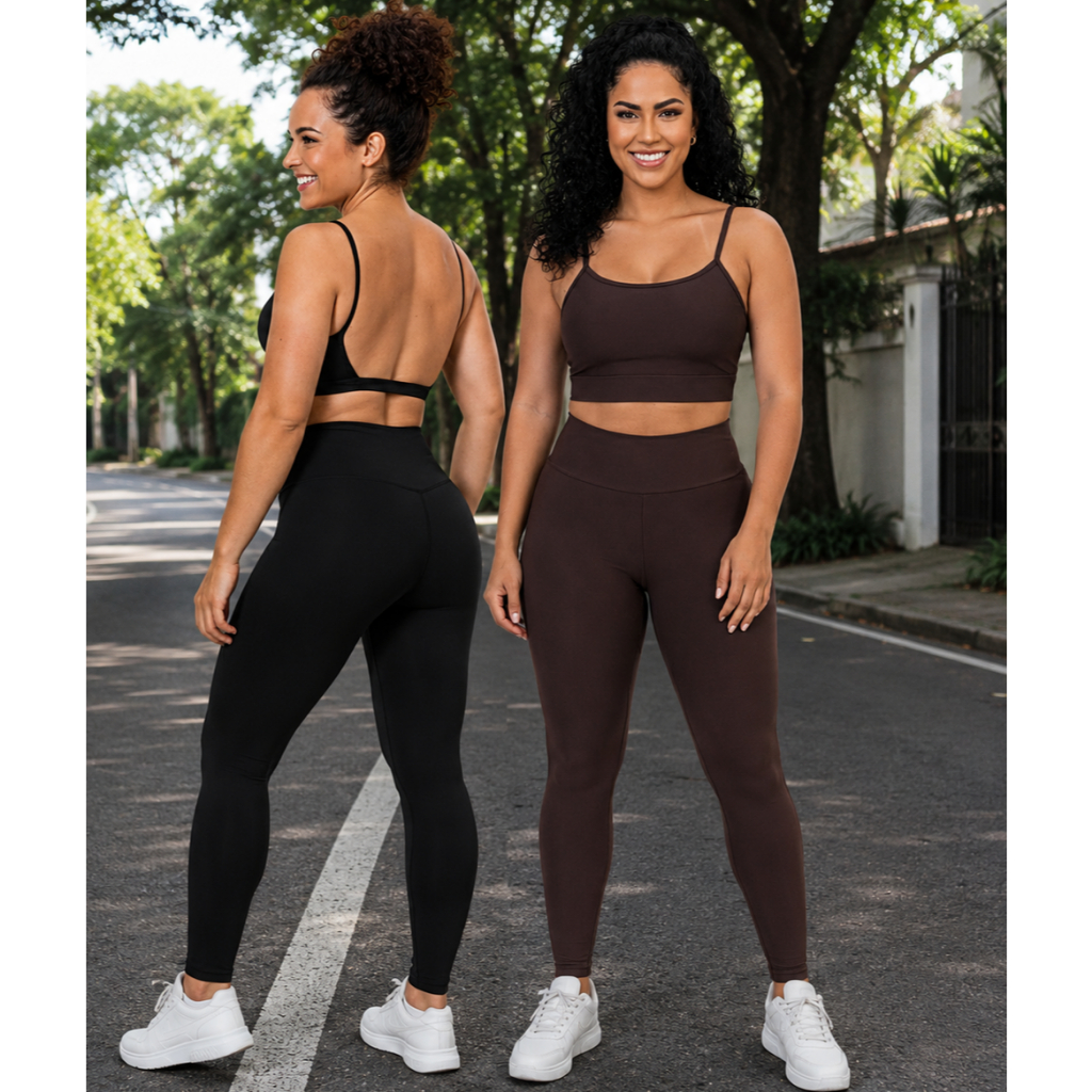 Kit 2 Top Fitness Academia Alça Fina Costa Aberta Suplex Premium