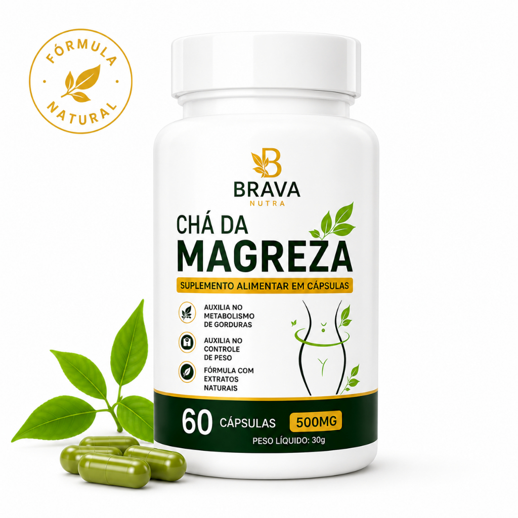 Chá da Magreza Brava Nutra 60 Cápsulas | Fórmula Natural | Qualidade Premium | Envio Imediato