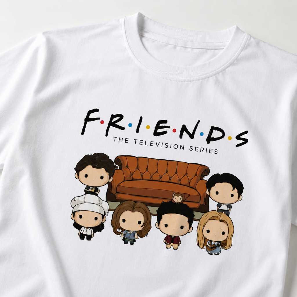 Camiseta Unissex Estampada Serie Friends Personagens Linha Premium 100% Algodão