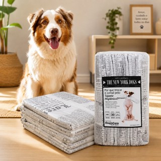 Tapete Higiênico Pet para Cachorro 80x60cm 30 Unidades New York DogsCare